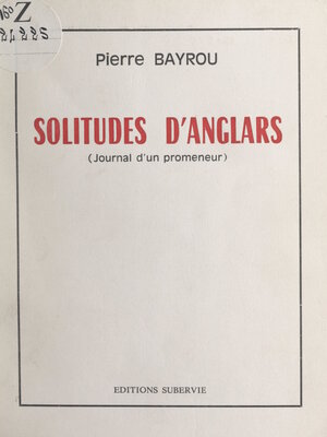 cover image of Solitudes d'Anglars